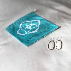 Kendra Scott Silver Drop White Pearl Earrings